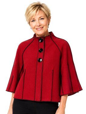 Beebop & Wally Red Cropped Jacket